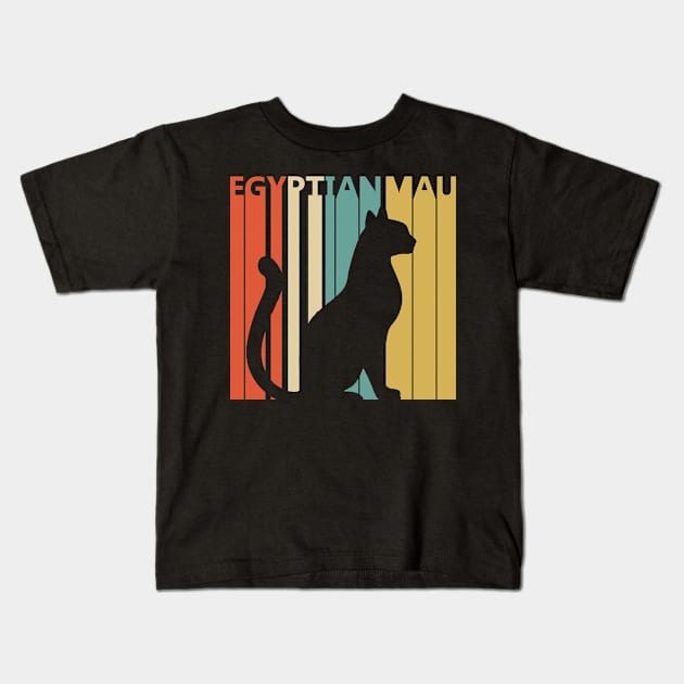 Vintage Egyptian Mau cat owner gift Kids T-Shirt by GWENT